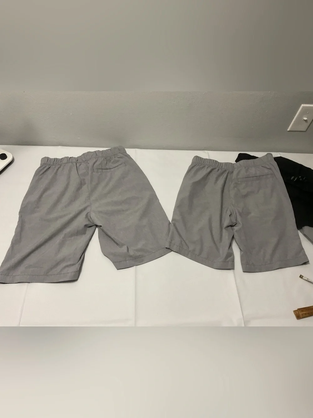 Old Navy Men's Drawstring Shorts in Black and Light Gray - Pack of 2
